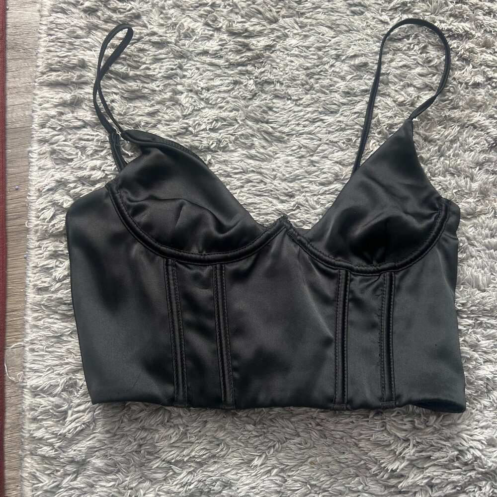 White Fox small black corset like top